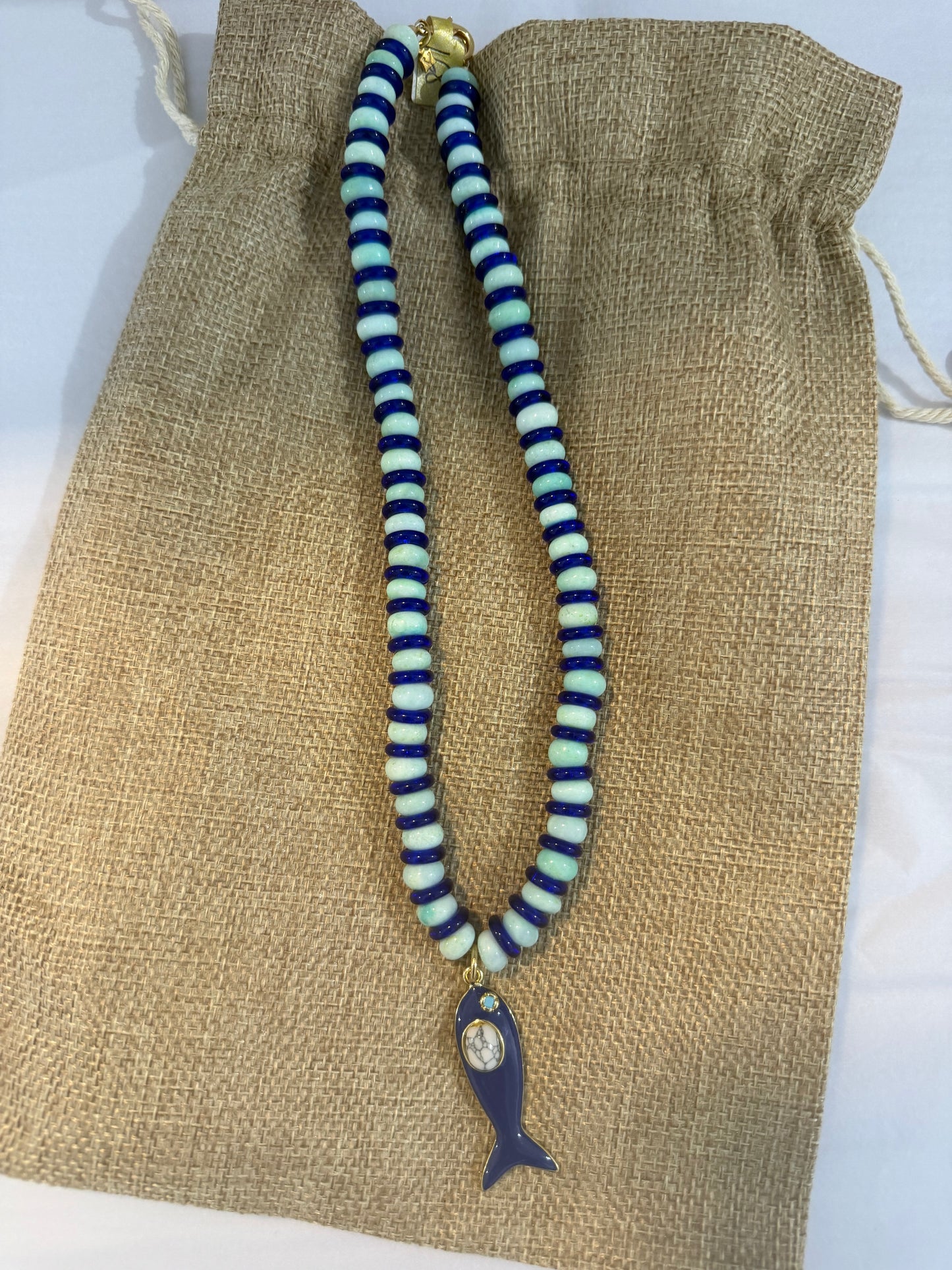 Fish Necklace with Gem Eye