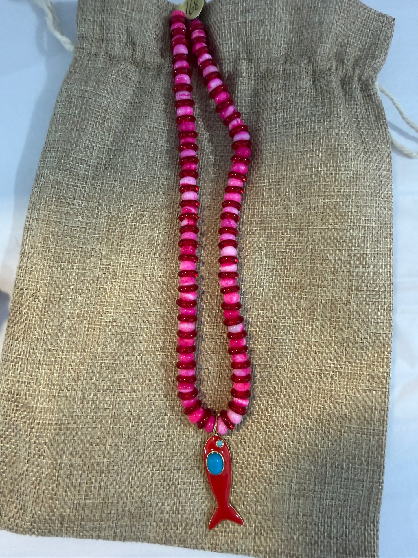 Fish Necklace with Gem Eye